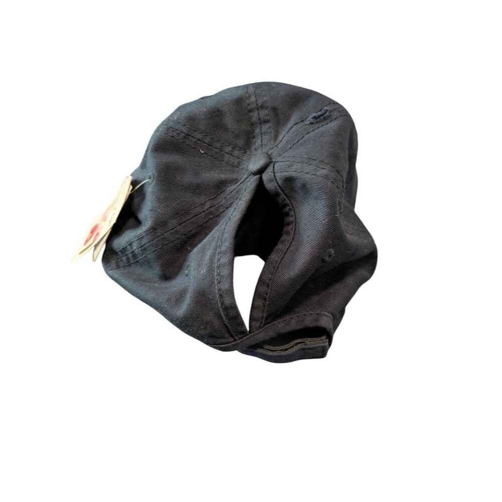 Vintage Style Distressed Black Baseball Cap - Picture 2 of 3